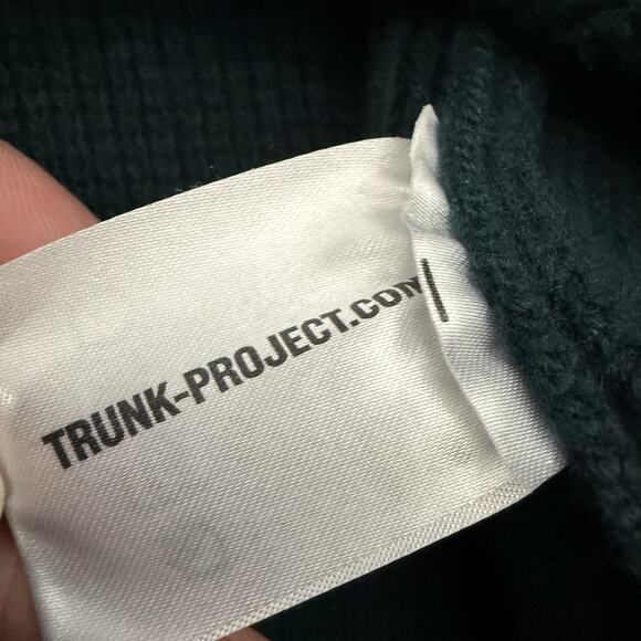 Trunk Project Cardigan Sweater Large Green Wool Jacket Oversized Varsity Classic - Picture 9 of 11